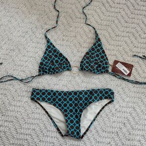 Women’s Maji Brown and Blue Patterned Bikini